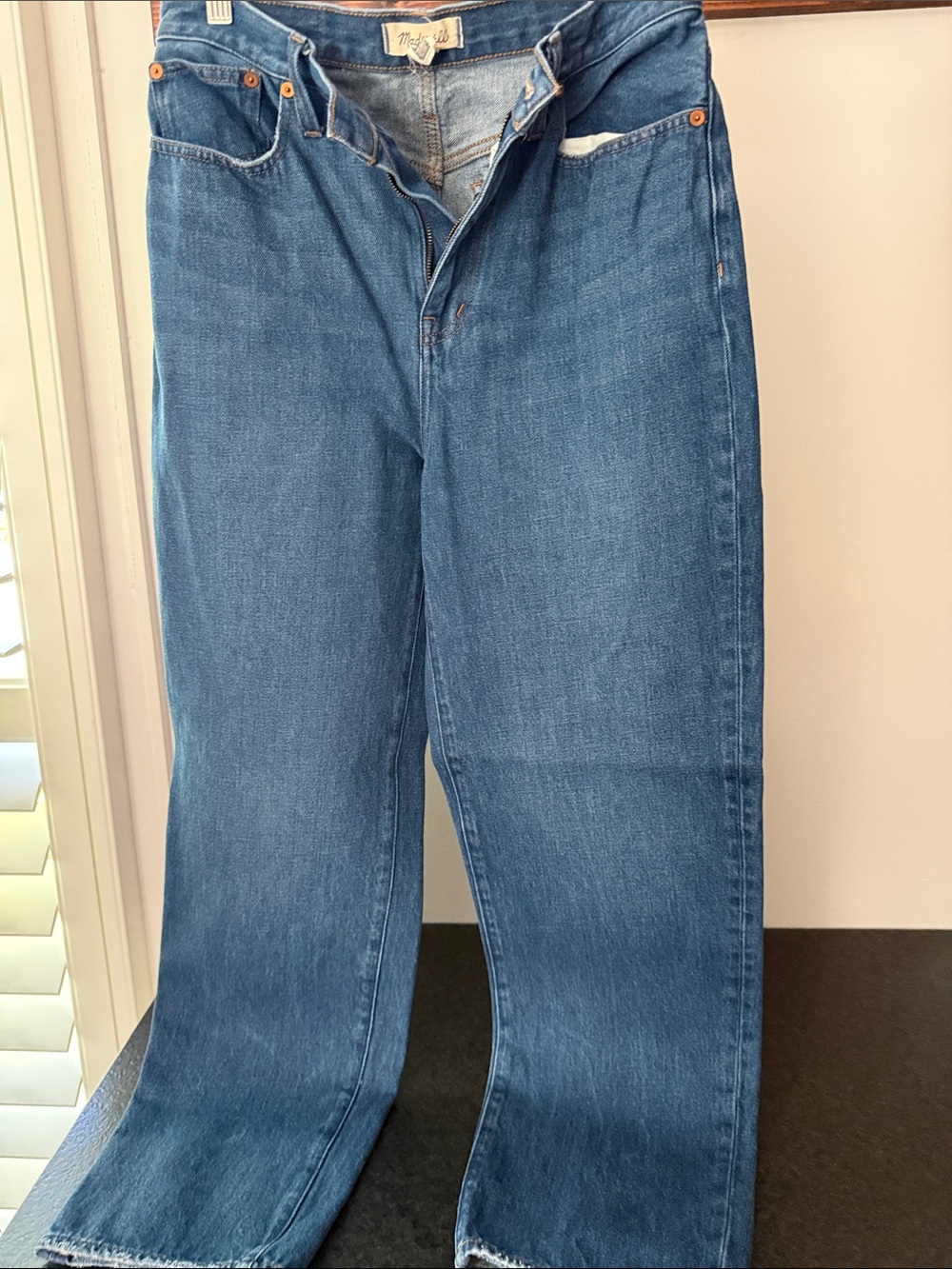 Madewell Women's Wide Leg Jeans in Medium Blue